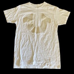 True Religion white/gold foil logo t-shirt